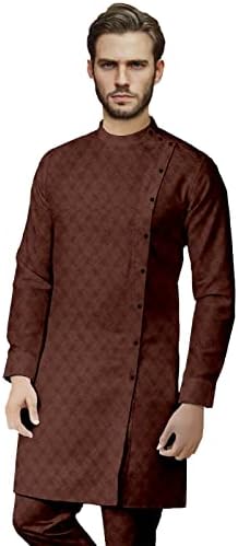 Bazin Riche odjeća za muškarce Plus Size Print košulja i pantalone 2 komada muslimanska Odjeća