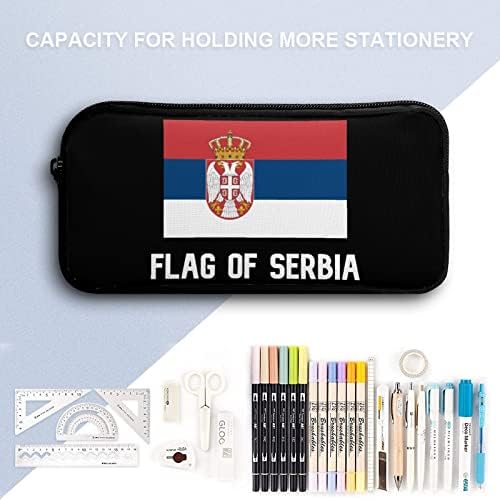 Zastava Srbije pernica YHO velika kutija za olovke torba za šminkanje torbica držač organizatora za kancelarijski materijal sa patentnim zatvaračem