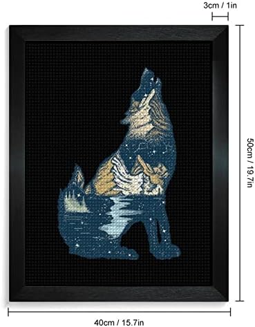 Wolf Double Exposure Diamond painting Kits kvadratna puna bušilica slika za crtanje zidna umjetnost