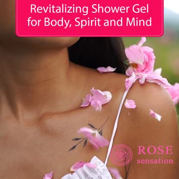 Rosesensation Rose Gel za tuširanje prirodno hidratantno svakodnevno pranje tijela za žene, sa ružinom vodom protiv starenja i ružinim uljem. Smiren & amp; opustiti 10 oz / 300 ml