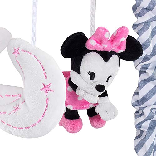 Jagnjad & Ivy Disney Baby Minnie Mouse muzički krevetić Mobile, roze / siva