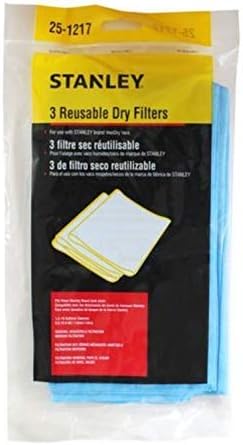 Stanley 25-1217 suhi Filter za višekratnu upotrebu za 1-5 galona mokro / suhi usisivač, 3 pakovanja