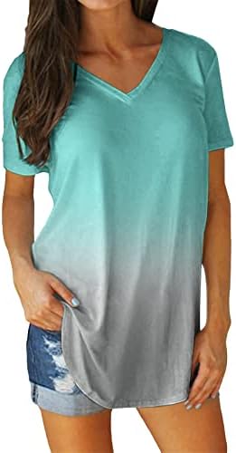 Miashui casual ljetne majice Tshirt za žene Tie Dye kratki rukavi jednobojna Vanjska labava uzročna majica za plivanje