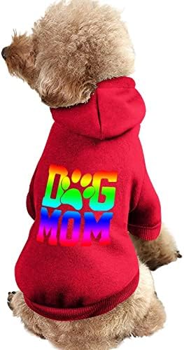 Dog Mom Rainbow Pawprint Jedan komad kostim kostim kućnih ljubimaca Odjeća za kućne ljubimce za štene i CAT 2XL
