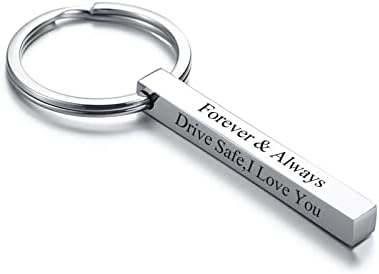 VNOX personalizirani 4 jednostrani privjesak za ključeve,vertikalni privjesak za ključeve od nehrđajućeg čelika, poklon za ljubavnika porodice najbolja prijateljica djeveruša