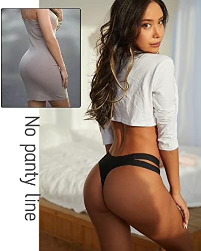 Knowyou 6 paket bešavne tange za žene seksi No Show prozračni donji veš rastezljive trake T-Back Tangas gaćice