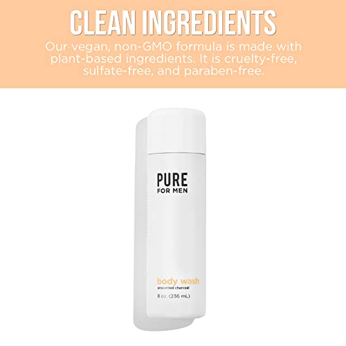 Pure for Men ugalj za pranje tijela | Deep Detoxifying Cleanse & smanjuje fleke | hidrataciju njegu