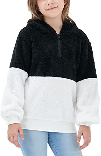 Lukygal djevojke dukserice za djecu Duks Fuzzy Fleece pulover labavi kaput sa džepovima