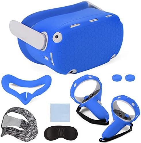 AMLINK VR Silikonski poklopac za oculus Quest 2, VR Shell poklopac zaštitni, silikonski poklopac za