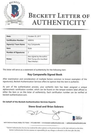 Roy Campanella Autogramirana knjiga Los Angeles Dodgers Pred nesrećnim potpisom Beckett BAS A83616