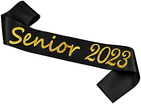 SWYOUN 10kom Glitter Senior 2023 saten Sash navijačica Sash klasa dekoracije za diplomske zabave 2023 potrepštine za proslave