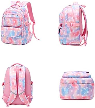 MITOWERMI Dječiji ruksak sa kutijom za ručak, ruksak za djevojčice, lagani Osnovni Bookbags set ruksaka