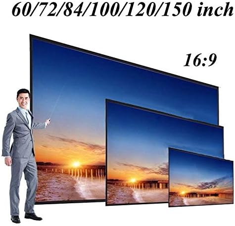 XXXDXDP Sklopivi 16: 9 projektor 60 72 84 100 120 150 inčni bijeli projekcijski ekran za ekranu za ekranu projektora TV Početna Audio-vizualni ekran