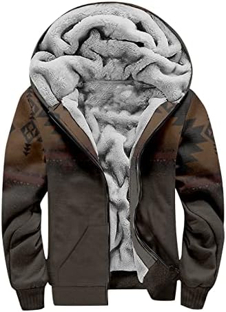 Saxigol Valentines Day Pokloni 2023 zgusnuti zimski kaputi obloženi Sherpa flisom, Vintage grafički prošivena vanjska odjeća Softshell za muškarce