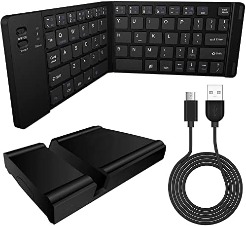 Radovi Cellet Ultra tanka sklopiva Bežična Bluetooth tastatura kompatibilna sa BLU Neo X Plus sa držačem telefona-punjiva puna tastatura!