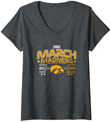 Iowa Hawkeyes March Madness 2023 Košarka V-izrez majica
