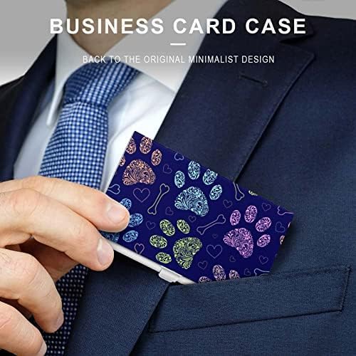 Pasje šape u boji dizajn futrola za držač poslovne lične karte profesionalni organizator metalni uski džep