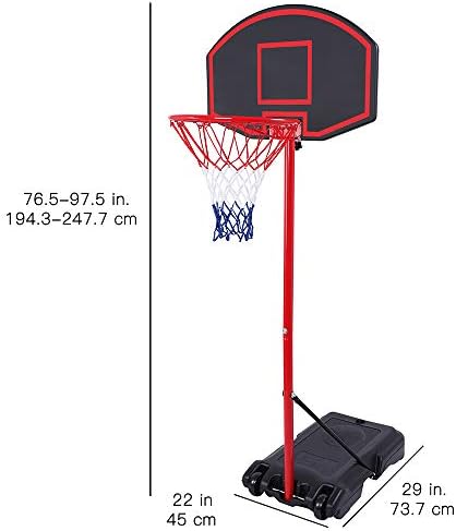sanlove prijenosni podesivi stalak za košarku za tinejdžere