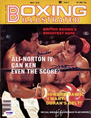 Muhammad Ali & Ken Norton potpisanim Boxing Illustrated Magazine Cover PSA/DNK S01536-potpisanim