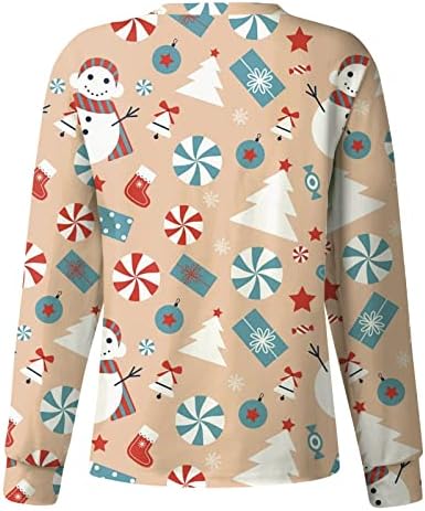 Božić majice za žene Dugi rukav slatki vrhovi Odjeća Plus Veličina modni bluze Kostimi Casual duksevi tunika pokloni