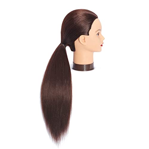 Headfix 26-28 Mannequin Head Stnthetic Fiber Hair frizer praksa Styling trening glava Kozmetologija