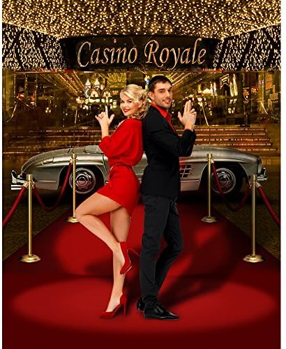 Kazino foto pozadina za kazino Tematske zabave - kazino Royale pozadina, poliester, bešavne, otporne na nabore, lagana, periva u mašini