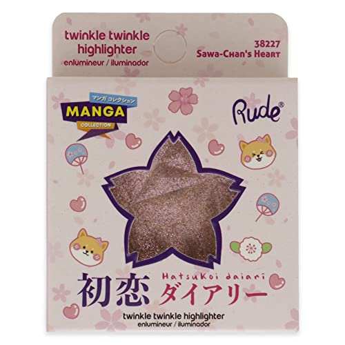 Rude kozmetika Manga kolekcija Twinkle Twinkle Highlighter-Sawa-Chans Heart Highlighter žene 0.14 Oz