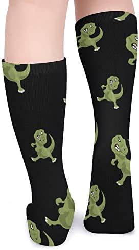 WEEDKEYCAT Funny T-Rex Dinosaur Karate debele čarape novost Funny Print grafički Casual toplo Mid Tube čarape
