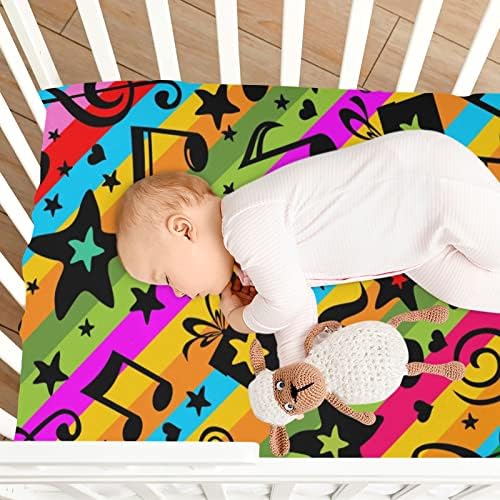 Umiriko Music Note Color Stripe Pack N Reprodukujte listu za reprodukciju za bebe, mini lim za dječake za