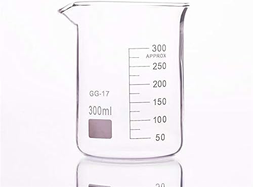 Planinska muška laboratorija 3pcs 300ml čaša od stakla u niskom obliku za hemiju laboratorijskog laboratorija mjerenja zadebljanog obrazovnog ureda pruža nauku