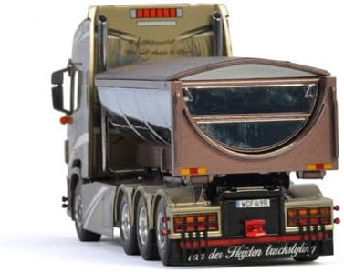 WSI za Scania R Highline CR20H 8x4 HOOKLIFT sistem + Hooklift kontejner asfalta po BRODDES 1/50