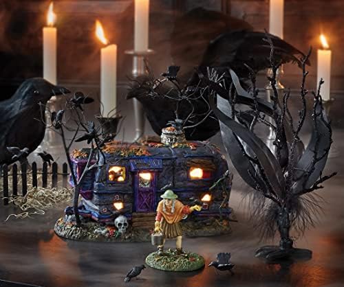 Odjel 56 selo Halloween Pribor Korijena ravena drveća figurica, 10 inča, crna