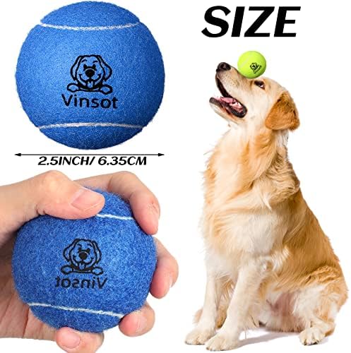 24 komada Teniska lopta za kuglicu za pse 2,5-inčne kuglice za pse teniske kuglice Šarene štene igračke dohvaćaju teniske kuglice za srednje male pse obuke, reprodukciju, vježbanje i dohvaćaju interaktivne igračke psa