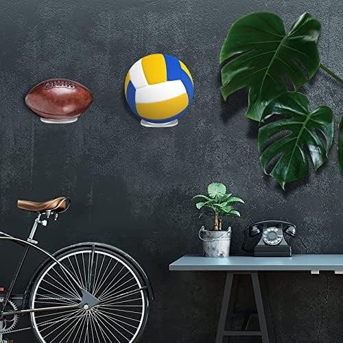 Bićunski košarkaški držač zidni nosač akrilnog nogometnog ekrana nevidljiva bistra policu za držač lopte, za nogomet, košarku, odbojku, ragbi, fudbal