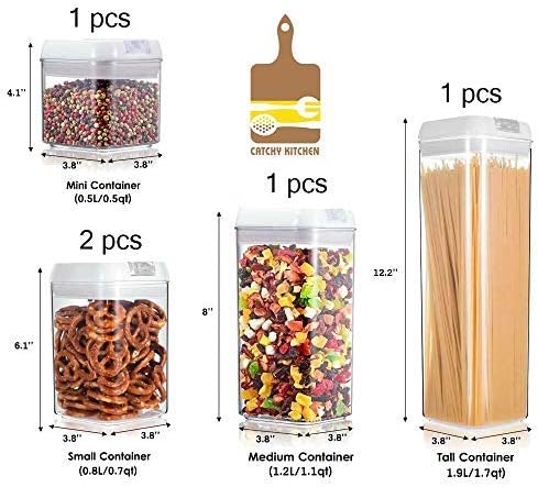 Set hermetičkih kontejnera za skladištenje hrane, 5 komada plastičnih kanistera bez BPA, koji