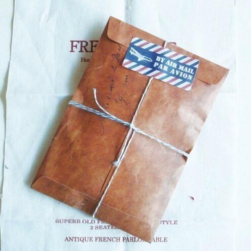 Honbay 50kom Retro stil braon Kraft papir koverte za razglednice Pozivno pismo papirna kesa