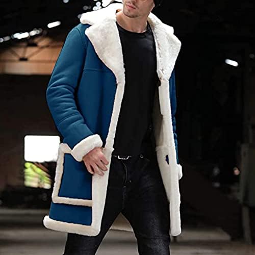ADSDQ Muški zimski kaputi, duksev s dugim rukavima Muškarci Plus Veličina Trendy Jakna za kapuljaču Gusta udobnost ZIP6