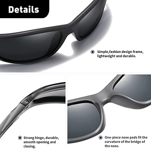 Kioytlik New TR sunčane naočale sa UV400 Sprotection ogledalo, Sportske sunčane naočale muškarci na otvorenom