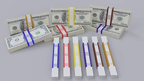 Trake za valute Money Bands - 600 komada samoljepljivi omotači novca kodirani u boji za novčanice $100, 500,