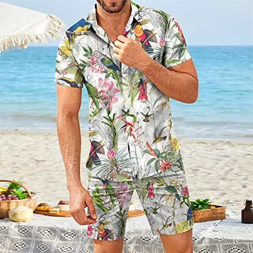 Ispisano ljeto proljeće Muške casual kratkog gumti Postavi ležerne kratke hlače na plaži Majica Muška odijela