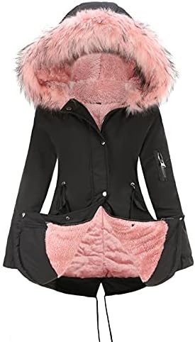 Puffer jakna Ženska zimska dukseva Pulover Sherpa Fleece toplo teška dukserica sa džepovima plus veličine