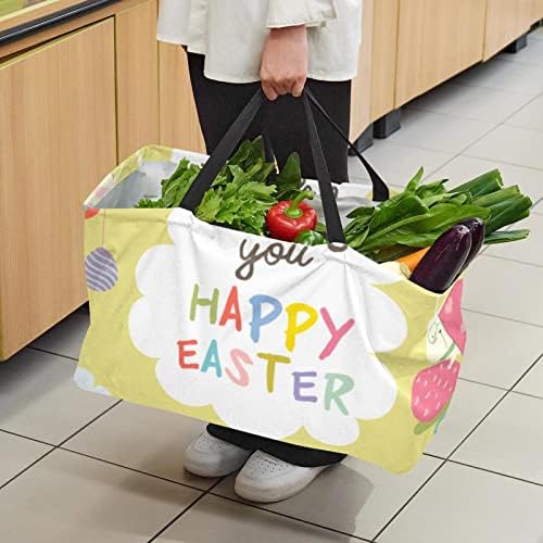 Trgovi namirnica za višekratnu upotrebu, slatka frabbit uskršnja jaje, lagana recikliranje Kupovina