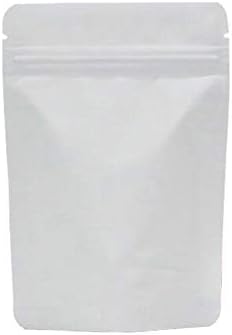 Mat bijela zatvarača sa patentnim zatvaračem Mylar torba za čuvanje hrane Aluminijska folija torbe miris dokaz torbice 50kom 4 ×6