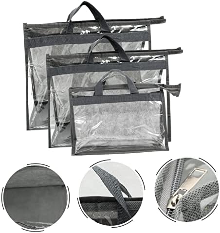 HANABASS 3kom torba viseća torba Clear Storage viseća torba Clear Hangers plastična torba Clear Handbag Organizator