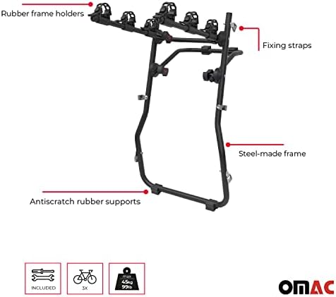 Omac 3 biciklistički nosač za Subaru Forester 2013-2018 crna | Automobilski nosač bicikla za bicikle 99