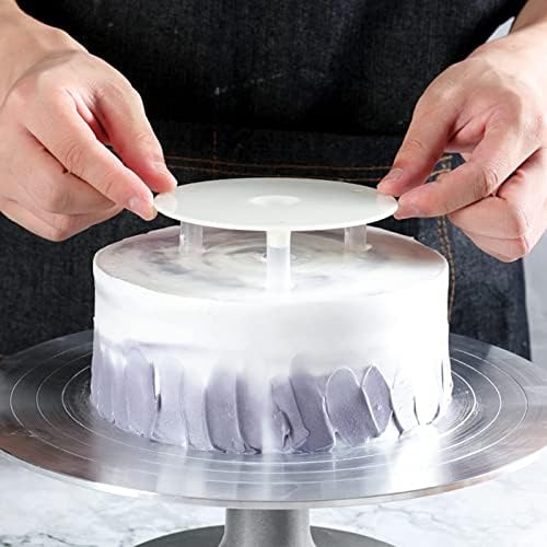 Alminionary 20 kom bijele plastične štapove za torte, 9,5 inča Slaganje potpornih torti okrugle