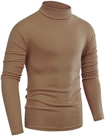 BEAUHUTY MUŠKE OSNOVNE TURTLENECK T-majice s dugim rukavima Fleece Pleted Ležerni pulover