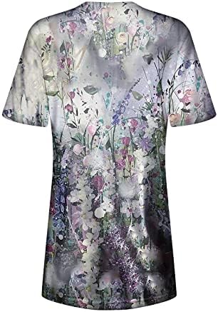 NOKMOPO ženske majice Ležerne prilike plus veličina moda casual plus size cvjetovi ispis okruglih