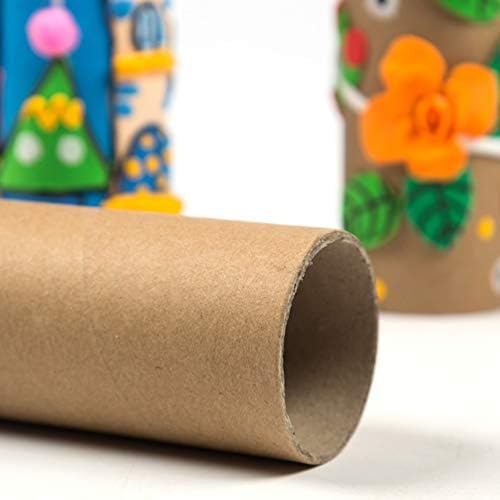 Nuobesty 30pcs zanatski papir kotrlja debele okrugle kartonske cijevi Kraft papir rola za DIY učionicu umjetnički projekti Dječja crtanja Slikarskog materijala 10x4cm