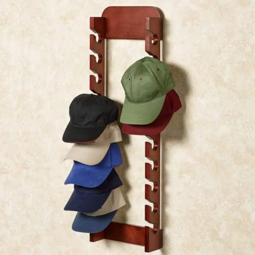 Dodir klase drvena kuglasta kapa zidni stalak - Windsor Hrast - dvostruki - 20 slotova - prikaz Bejzbol šešira - od drveta - stalci za šešire klase - Organizator za spavaću sobu, dnevni boravak, ulaz
